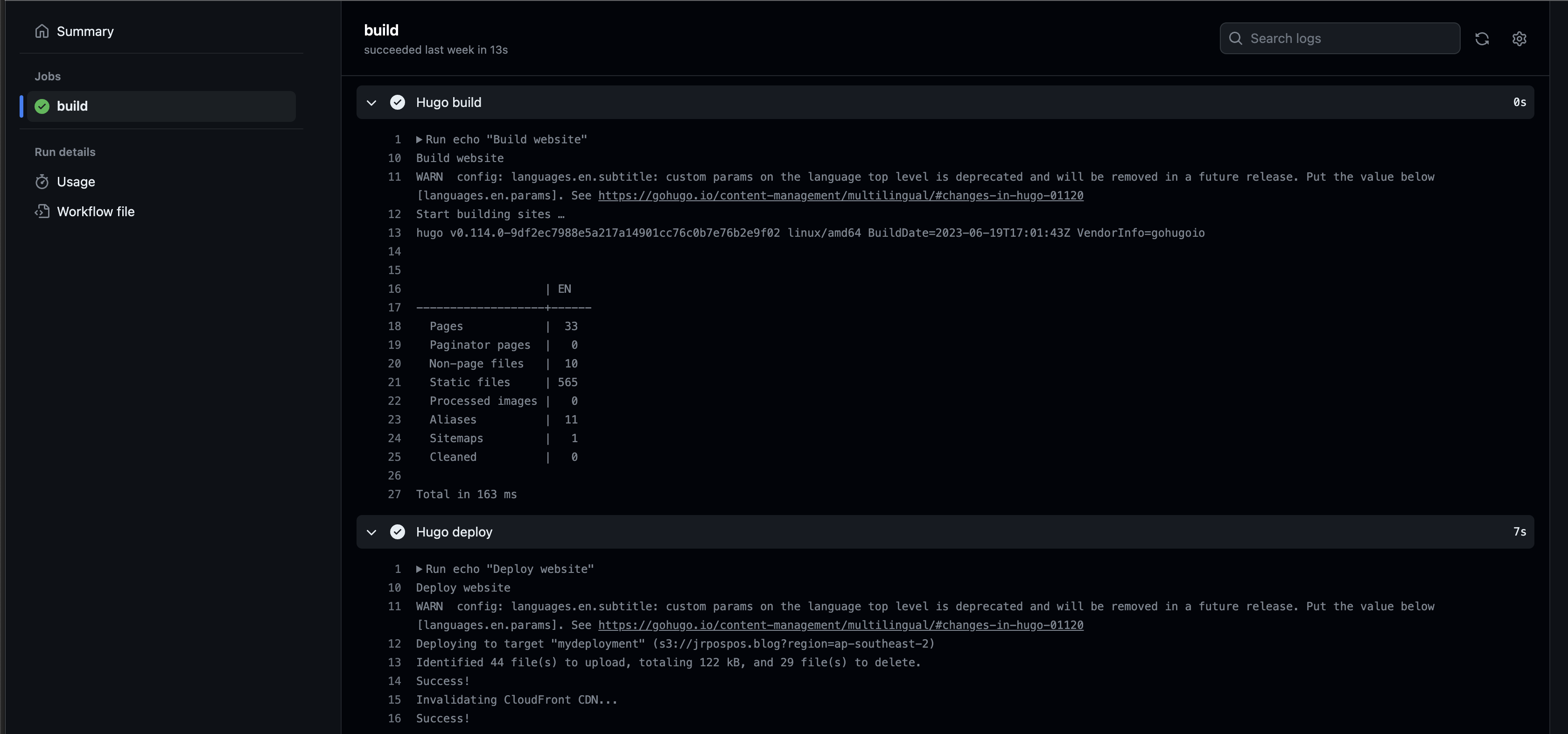 Rebuilding and Redeploying my blog through github actions