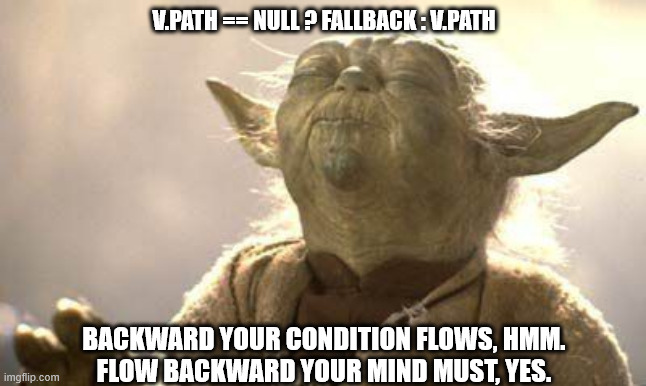 Yoda meme about backwards logic